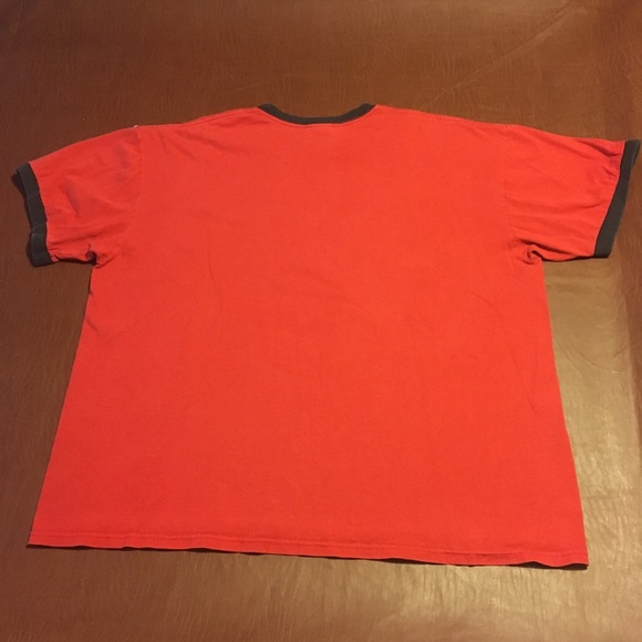 Vtg Nike Essential Ringer Tee Red 2XL - Picture 6 of 7